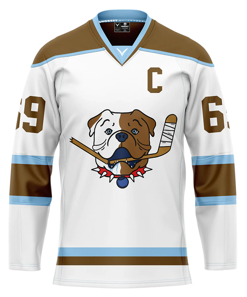 Official SHORESY Shore 69 Sudbury Blueberry Bulldogs PRO Jersey AWAY - Image 3